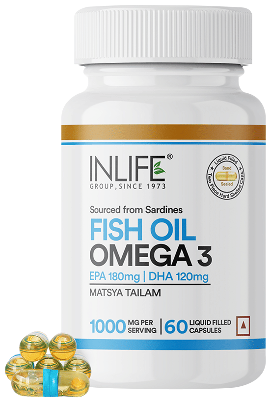 Inlife Fish Oil Capsule| Promotes Brain, Heart, Joint & Eye Health