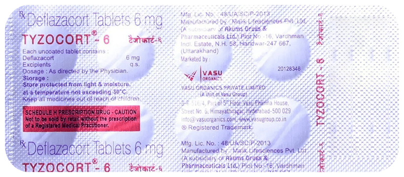 Tyzocort 6mg Tablet