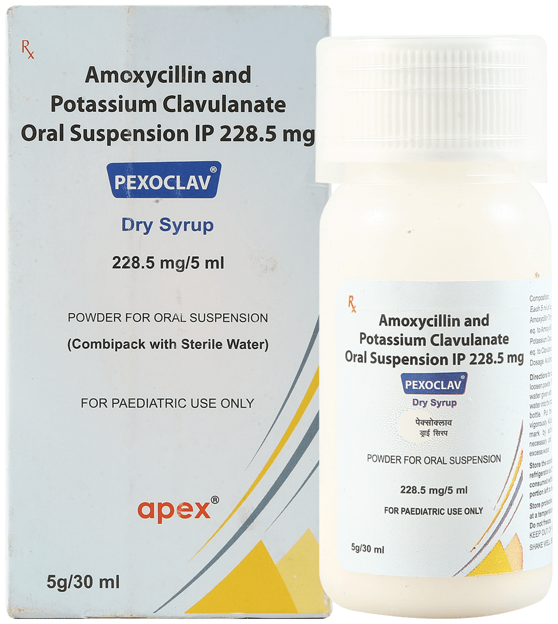 Pexoclav 200 mg/28.5 mg Dry Syrup