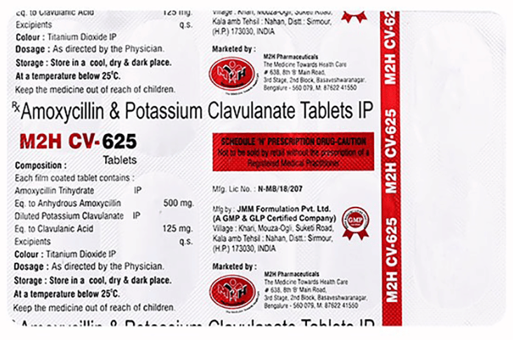 M2H CV 625 Tablet