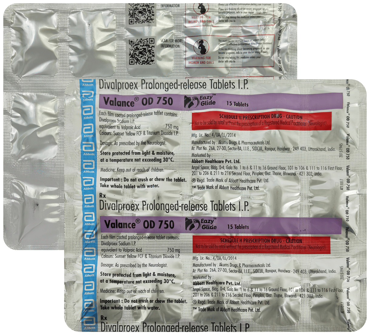 Valance OD 750 Tablet PR