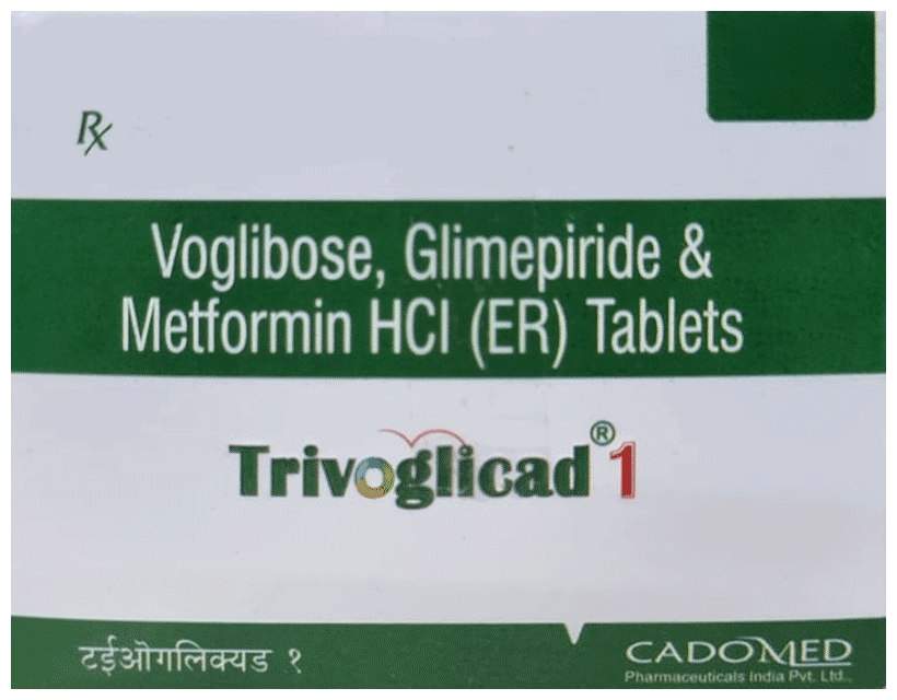 Trivoglicad 1mg/500mg/0.3mg Tablet ER