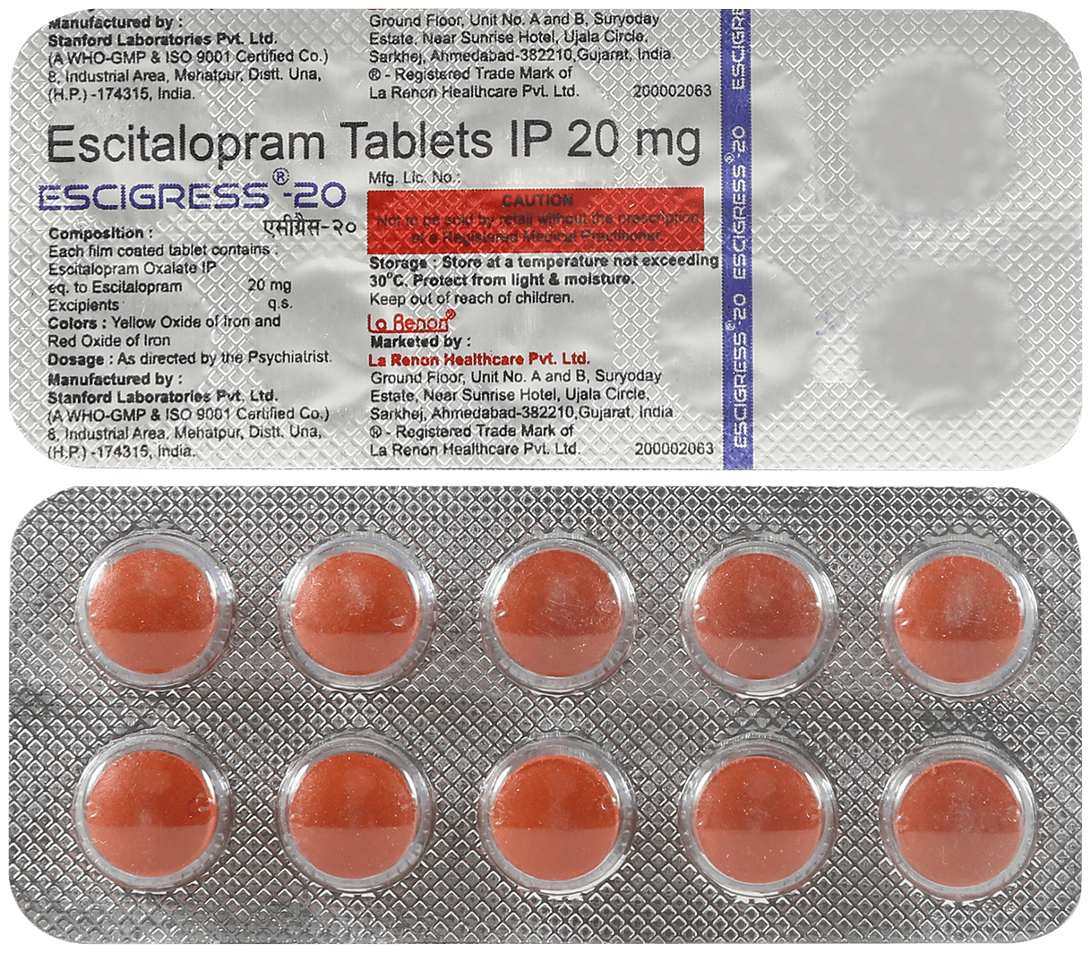 ESCIgress 20mg Tablet