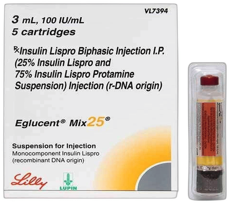 Eglucent Mix 25 Suspension for Injection (3ml Each)