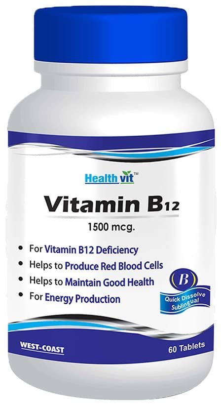 HealthVit Vitamin B12 1500mcg Tablet