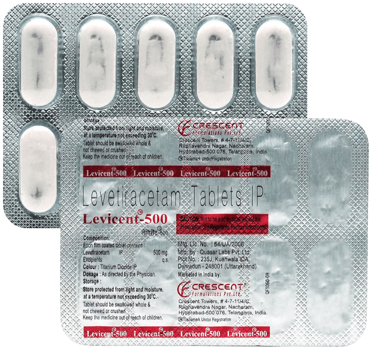Levicent 500mg Tablet