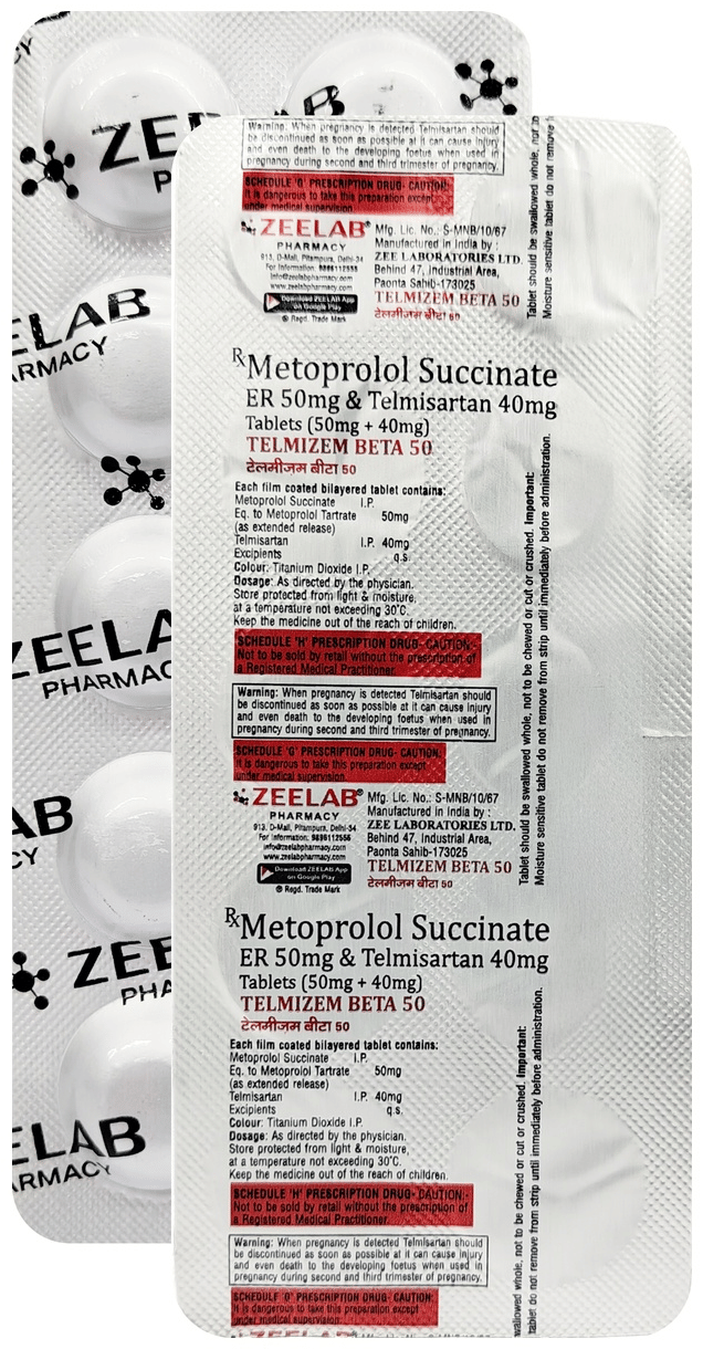 Telmizem Beta 50 Tablet ER
