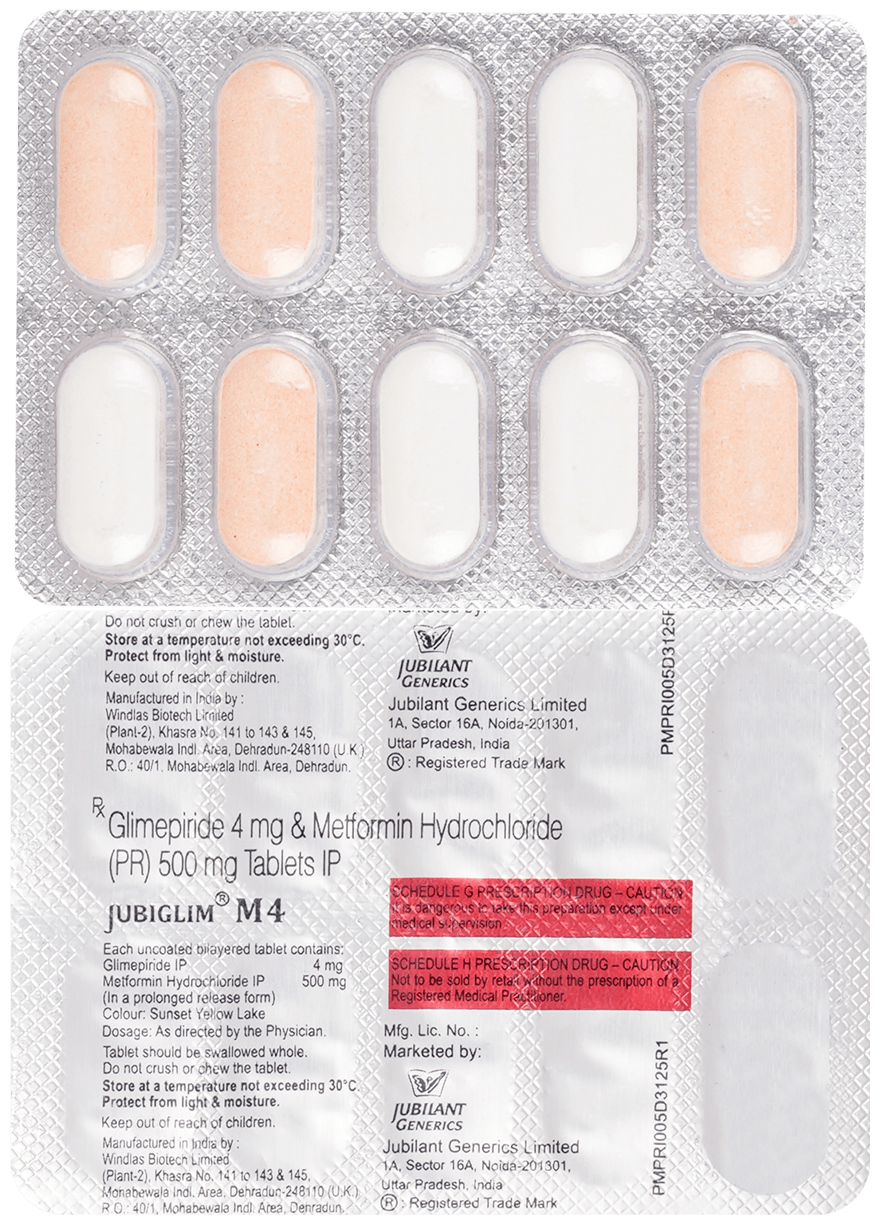 Jubiglim M 4mg/500mg Tablet