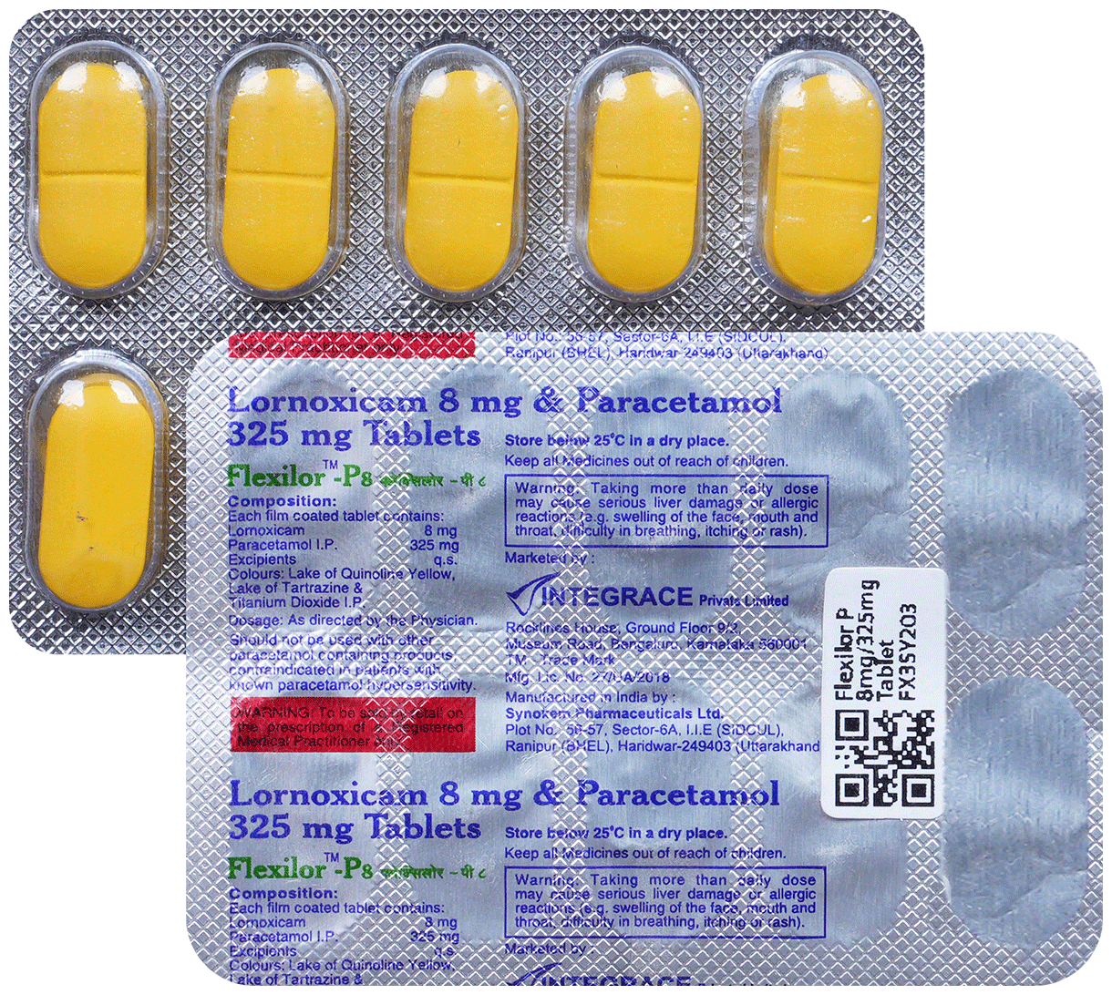 Flexilor P  8mg/325mg Tablet