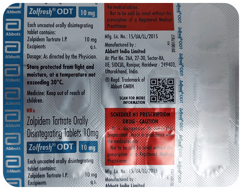 Zolfresh ODT 10mg Tablet