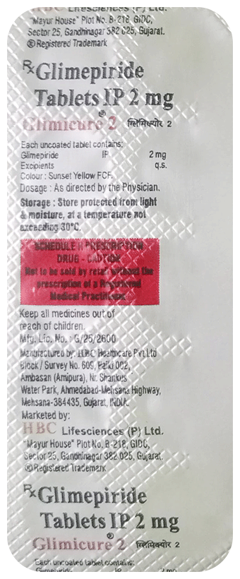 Glimicure 2mg Tablet
