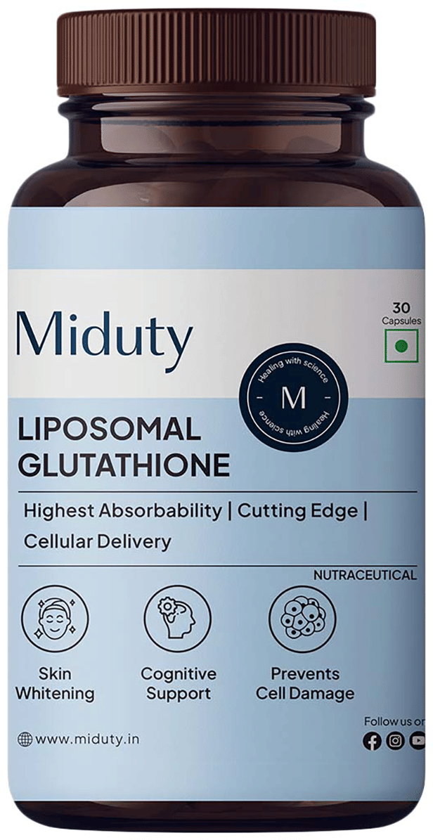 Miduty Liposomal Glutathione 40% | Anti Aging | Skin Brightening | Highest Absorbability Capsule