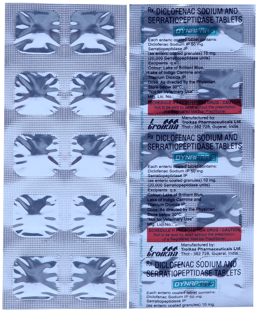 Dynapar S 50mg/10mg Tablet
