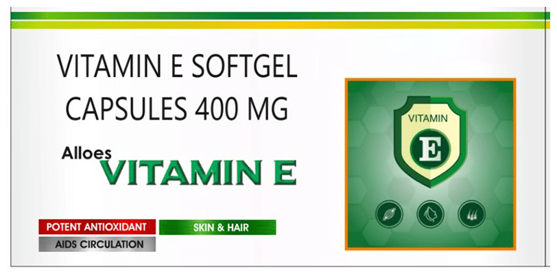 Alloes Vitamin E 400mg | Softgel Capsule for Skin, Hair & Antioxidant Support