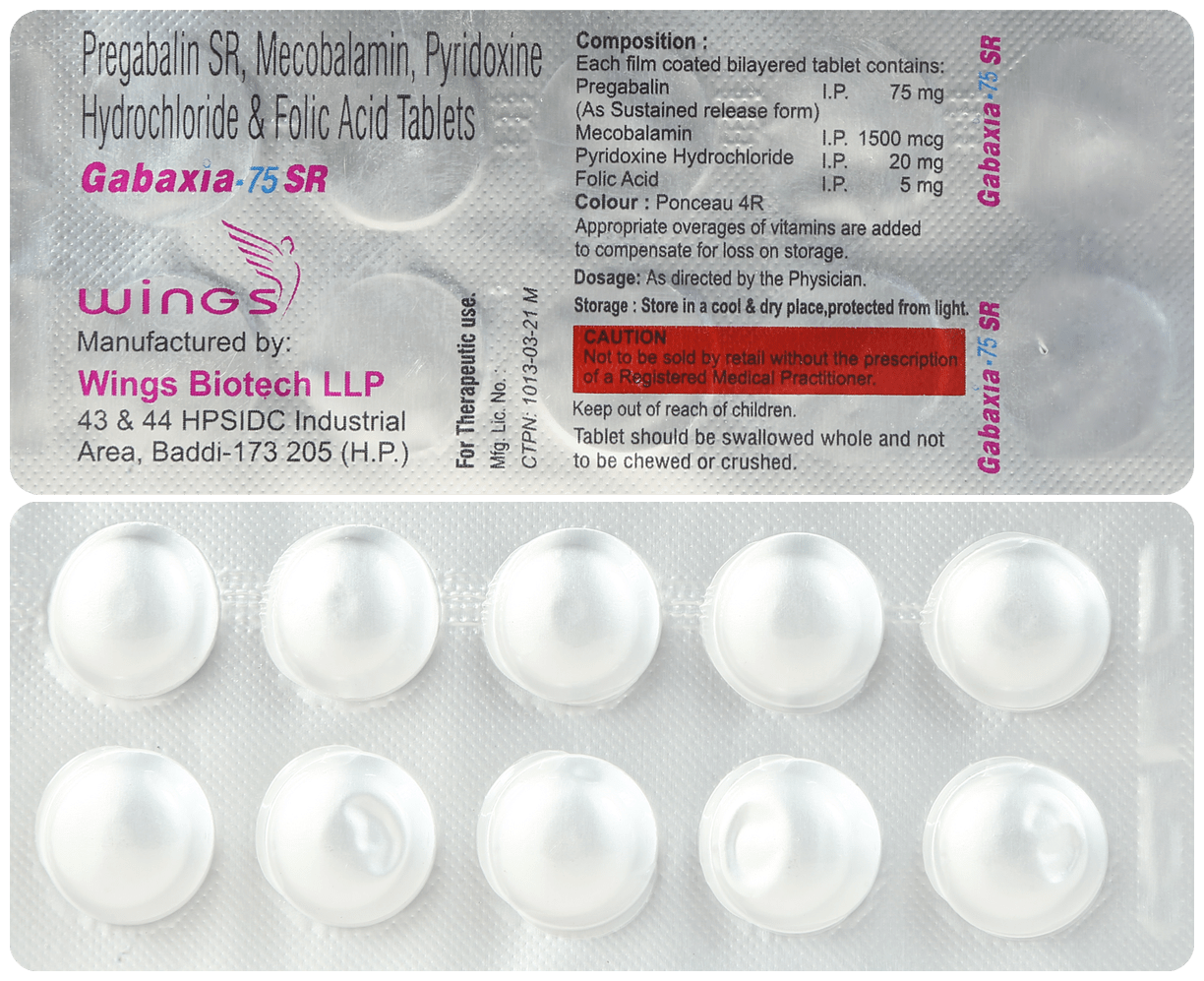 Gabaxia 75 SR Tablet