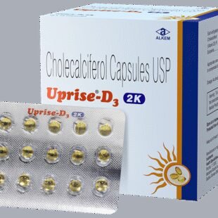 Uprise-D3 Cholecalciferol 2K Soft Gelatin Capsule | For Bone & Joint Health
