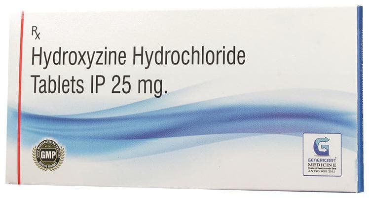 Genericart Hydroxyzine Hydrochloride 25mg Tablet