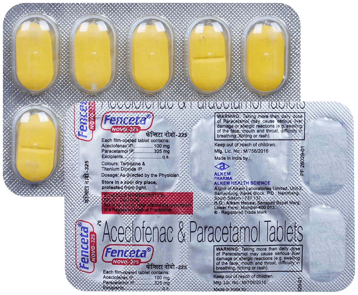 Fenceta Novo 100mg/325mg Tablet