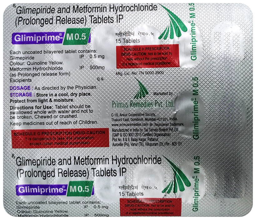 Glimiprime-M 0.5 Tablet PR