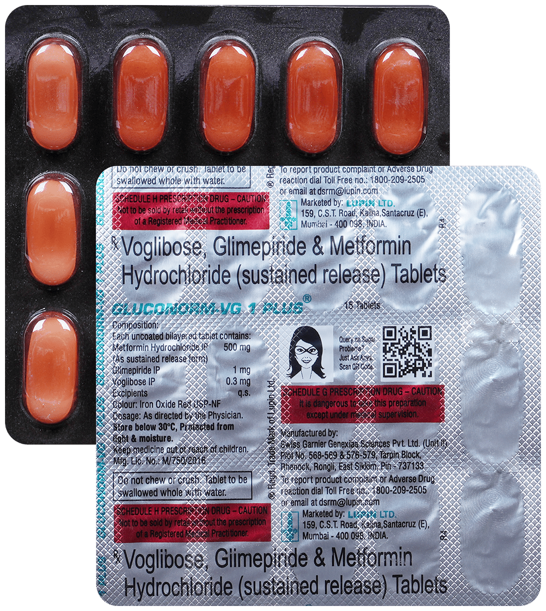 Gluconorm-VG 1 Plus Tablet SR