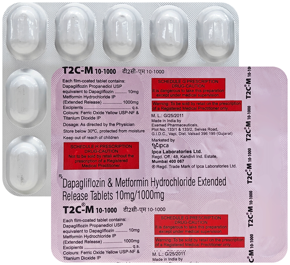 T2C M 10mg/1000mg Tablet