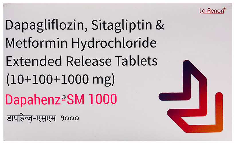 Dapahenz-SM 10mg/1000mg/100mg Tablet