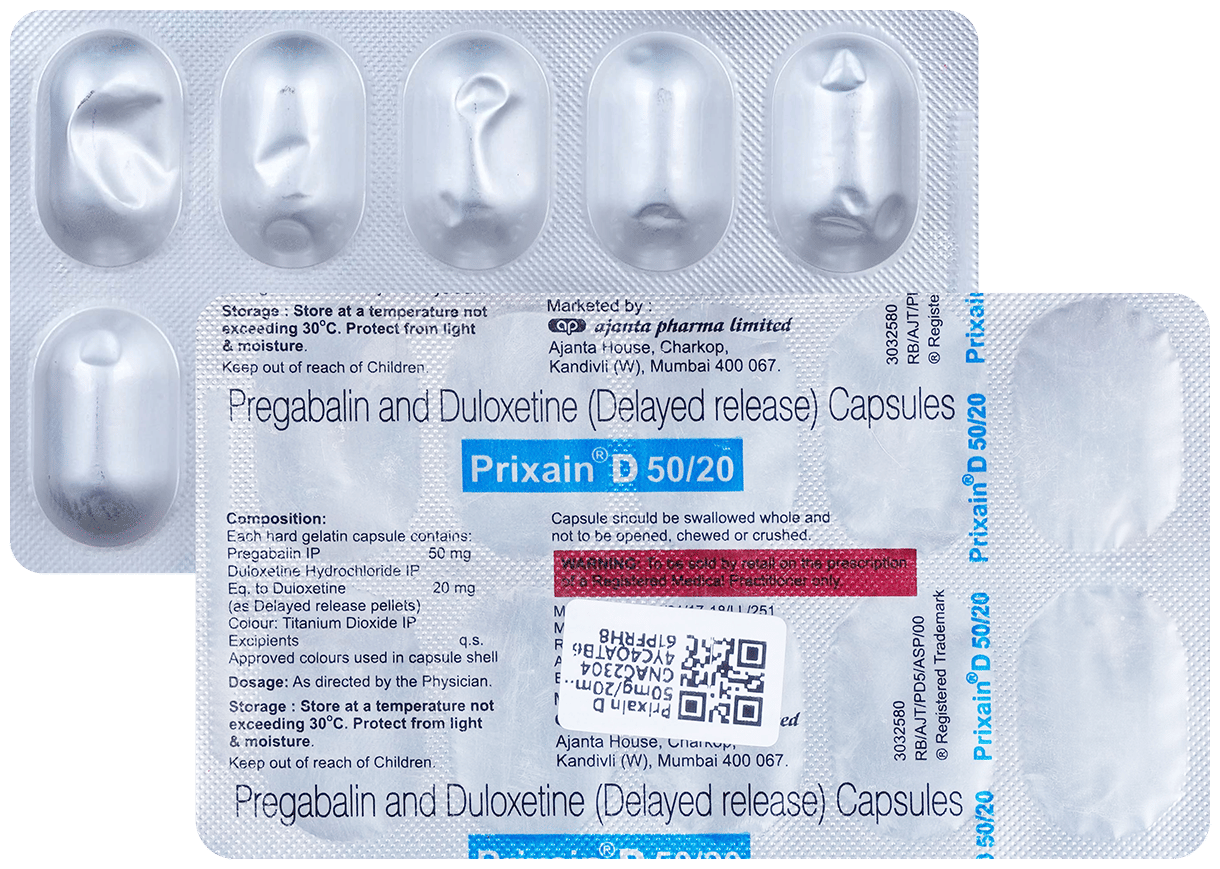 Prixain D 50mg/20mg Capsule