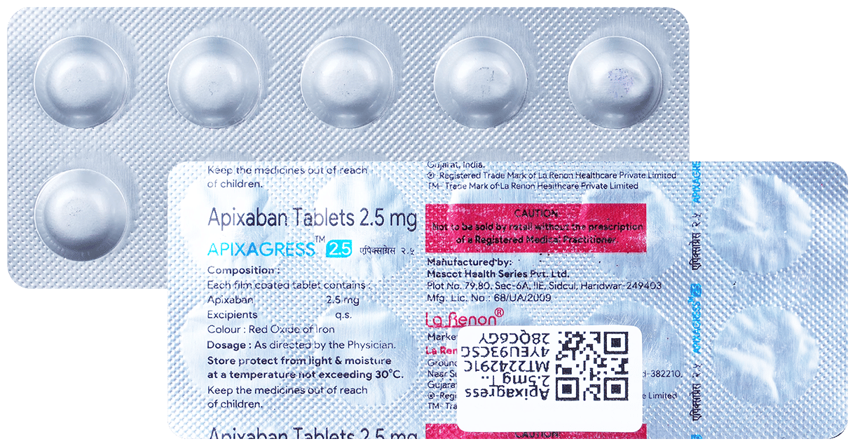 Apixagress 2.5mg Tablet