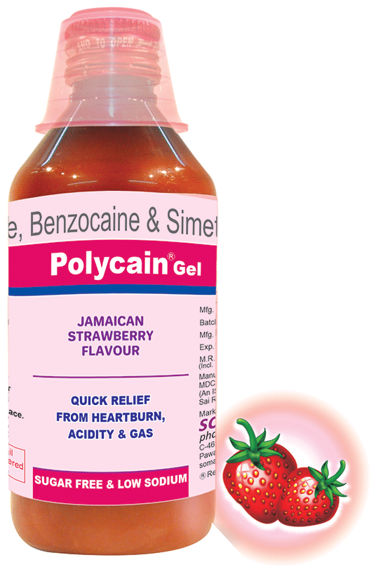 Polycain Oral Gel Jamaican Strawberry