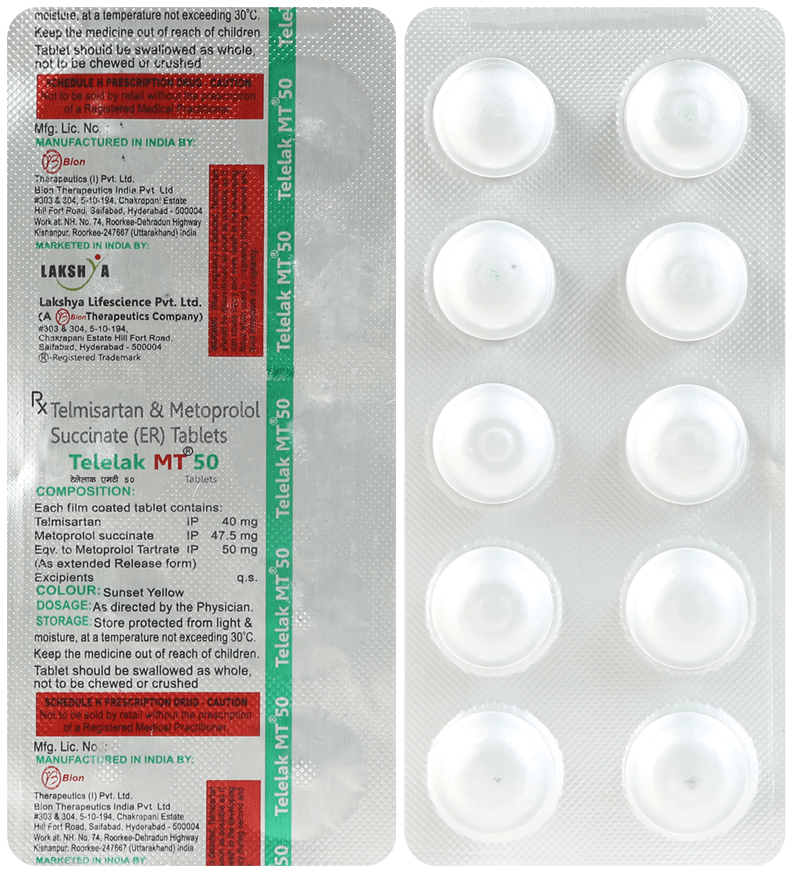 Telelak MT 40mg/50mg Tablet