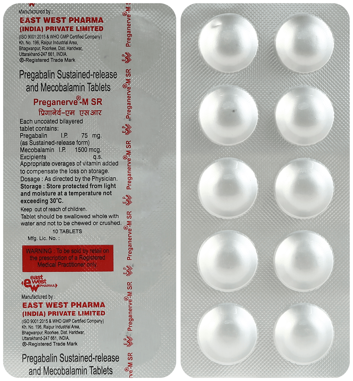Preganerve M 1500mcg/75mg Tablet SR