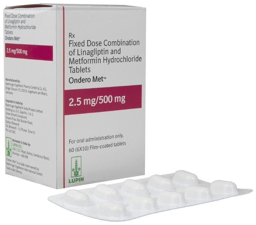 Ondero Met 2.5mg/500mg Tablet