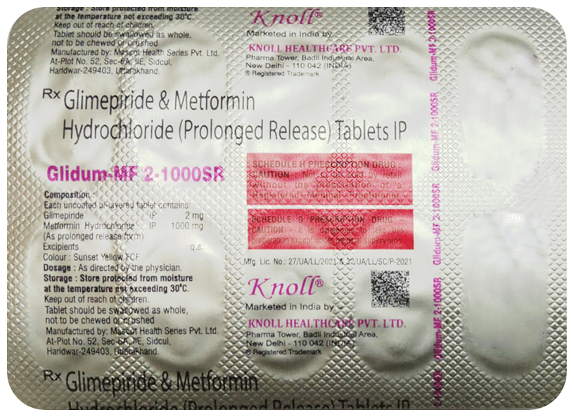 Glidum MF 2-1000 SR Tablet