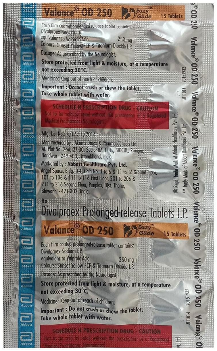 Valance OD 250 Eazy Glide Tablet PR