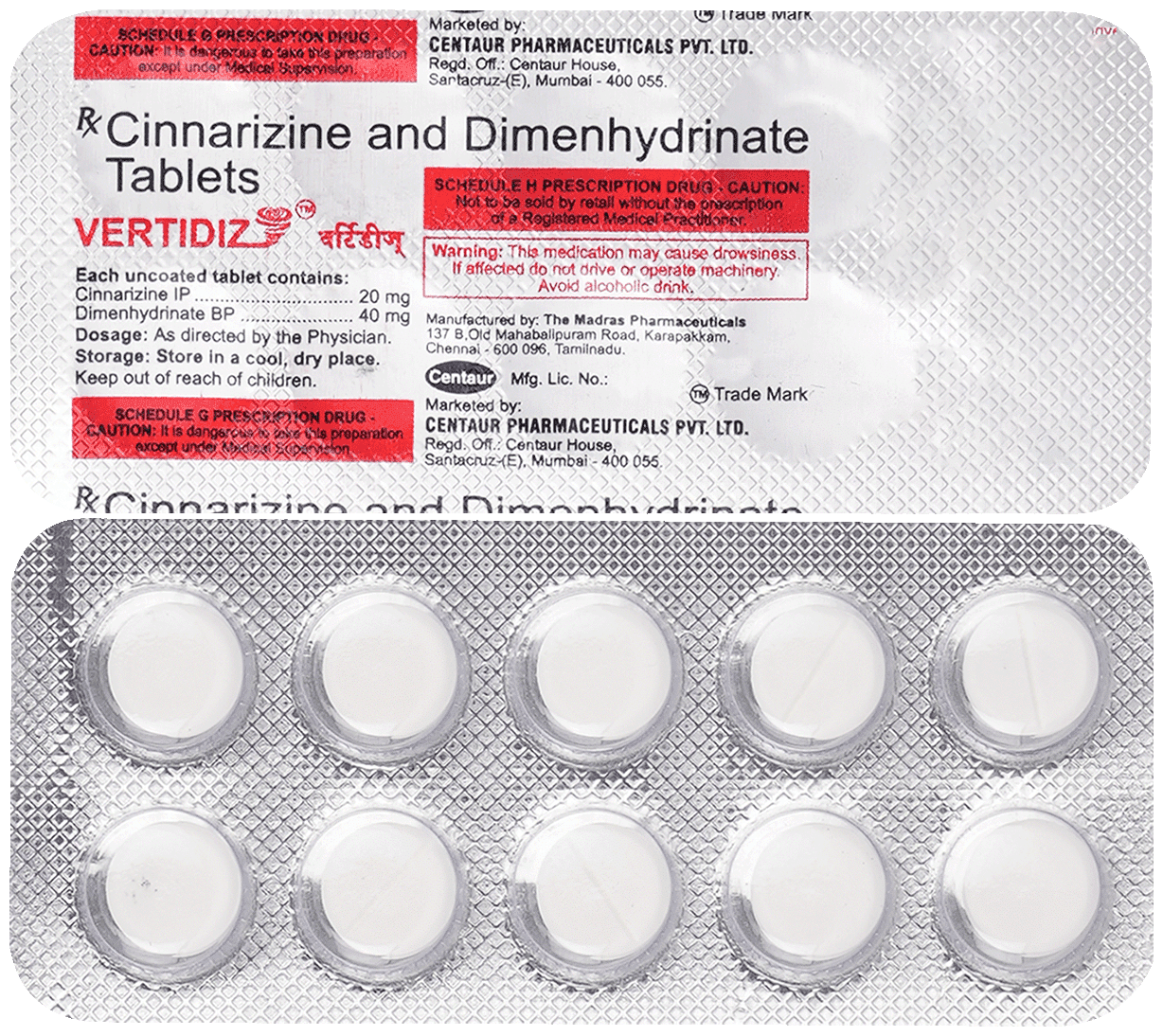 Vertidiz 20mg/40mg Tablet