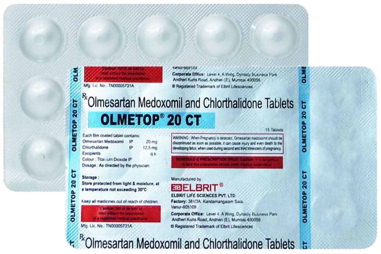 Olmetop CT 20mg/12.5mg Tablet