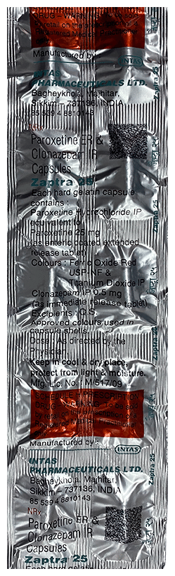 Zaptra 25mg/0.5mg Capsule ER
