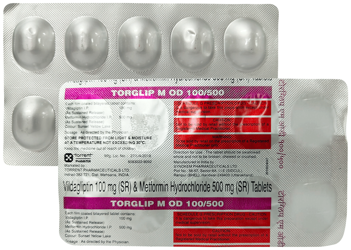 Torglip M OD 500mg/100mg Tablet
