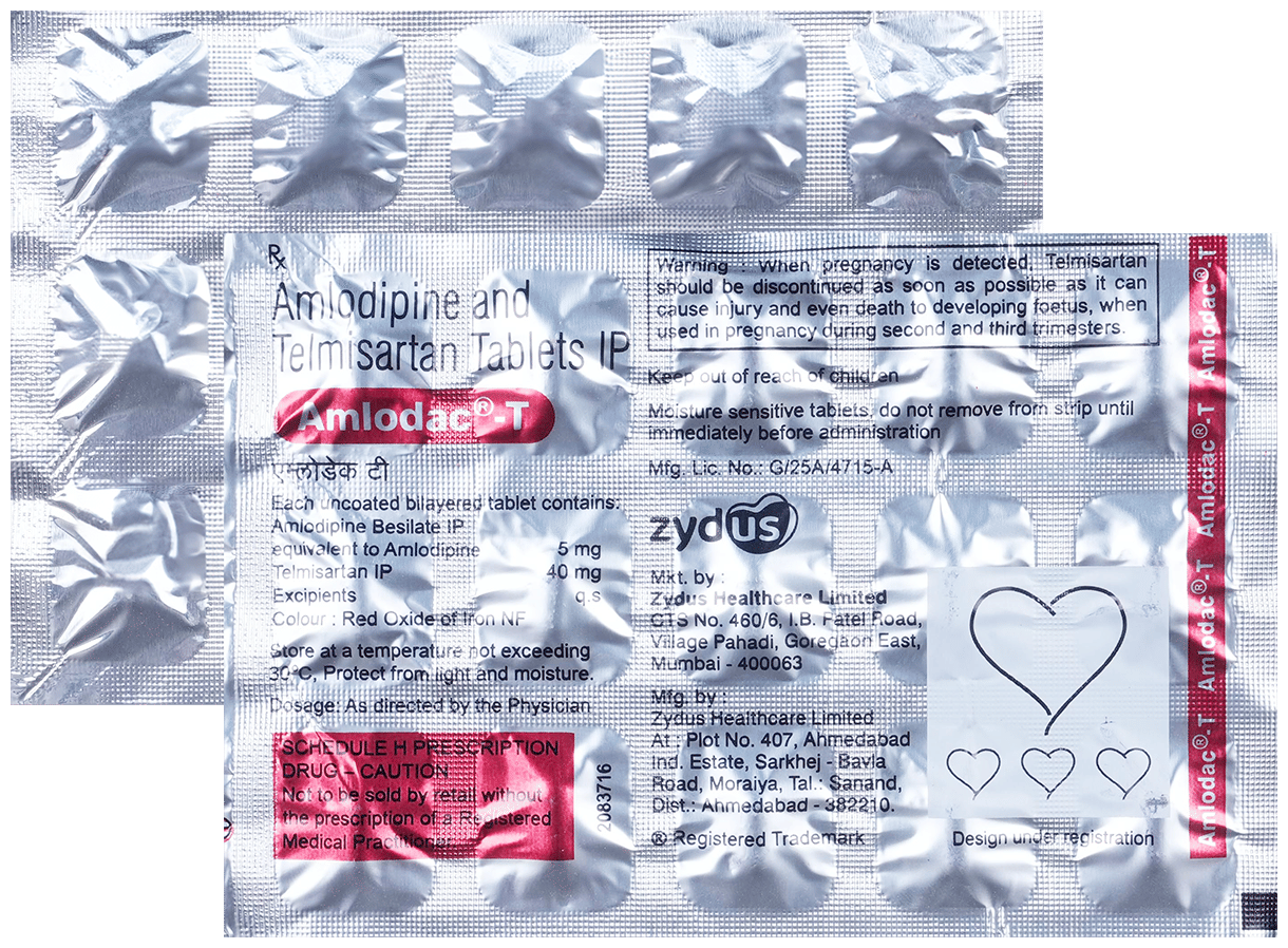 Amlodac T 40 mg/5 mg Tablet