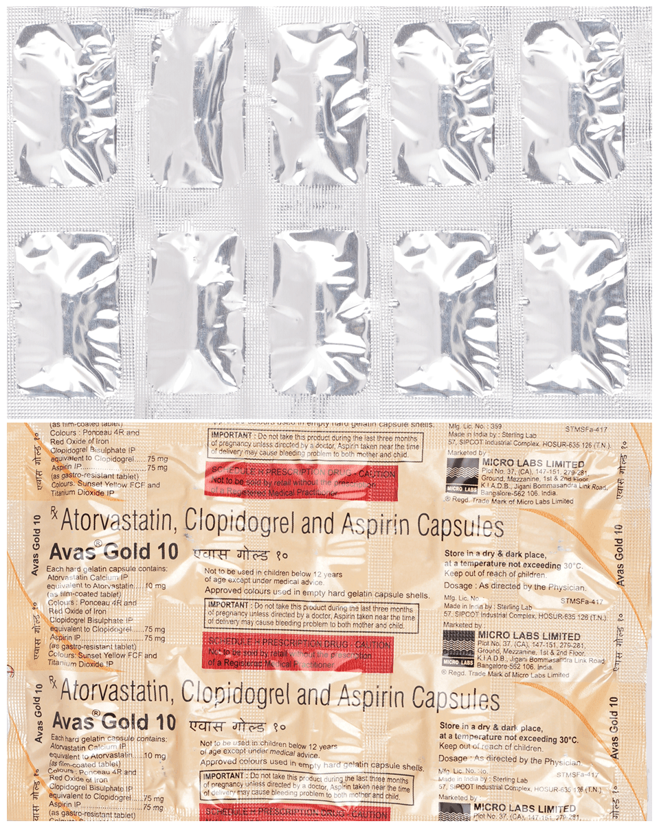AVas Gold 75mg/10mg/75mg Capsule