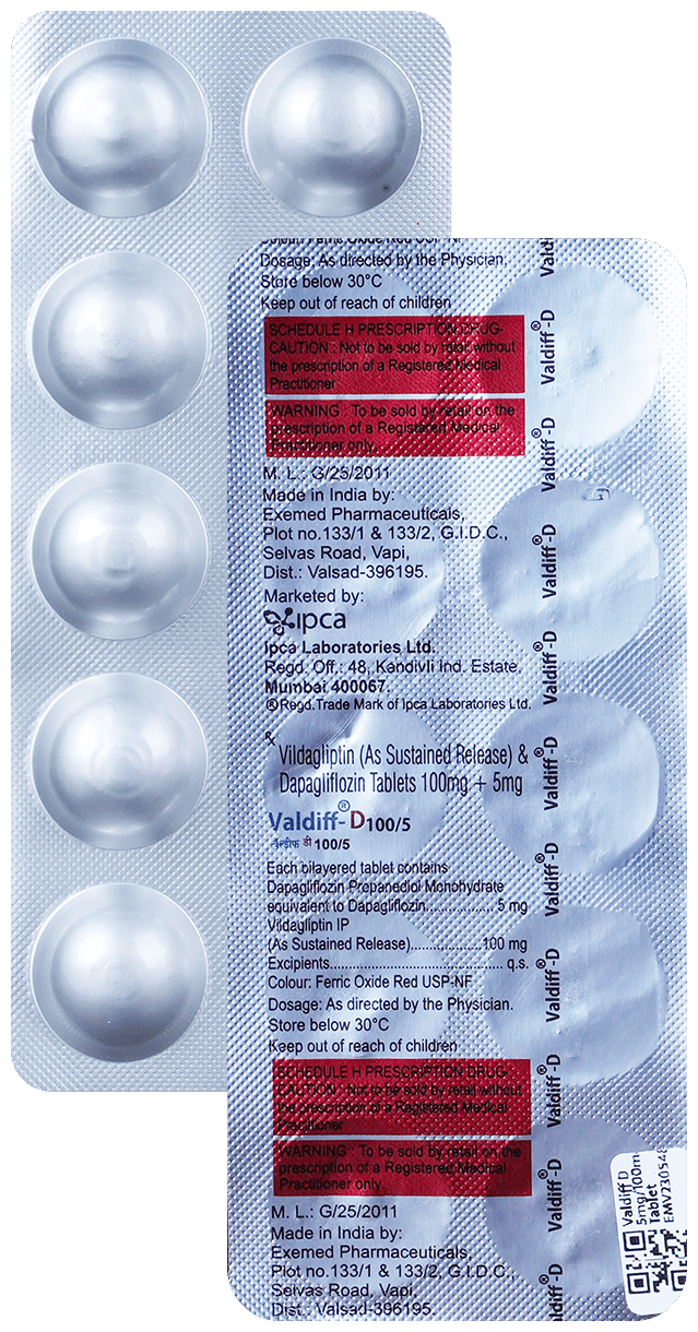 Valdiff D 5mg/100mg Tablet