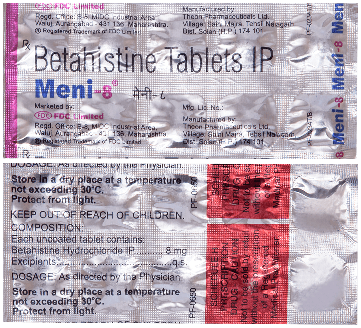 Meni 8mg Tablet