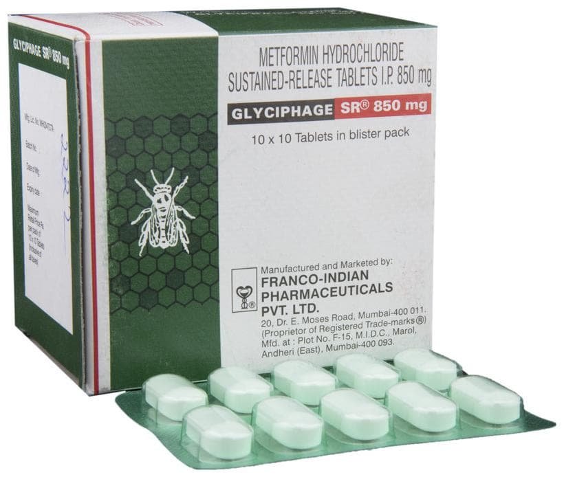 Glyciphage SR 850mg Tablet
