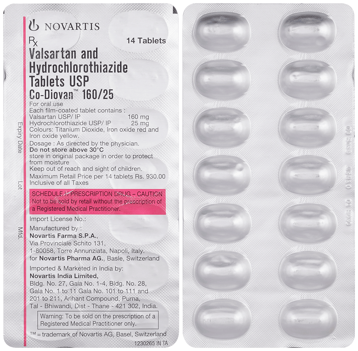 Co-Diovan 160/25 Tablet