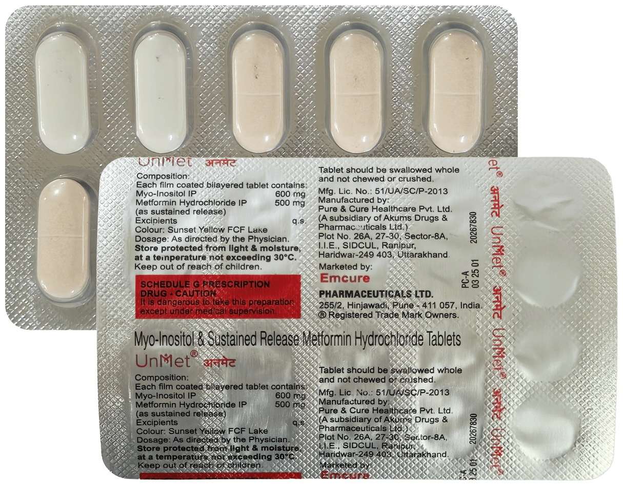 Unmet 500mg/600mg Tablet