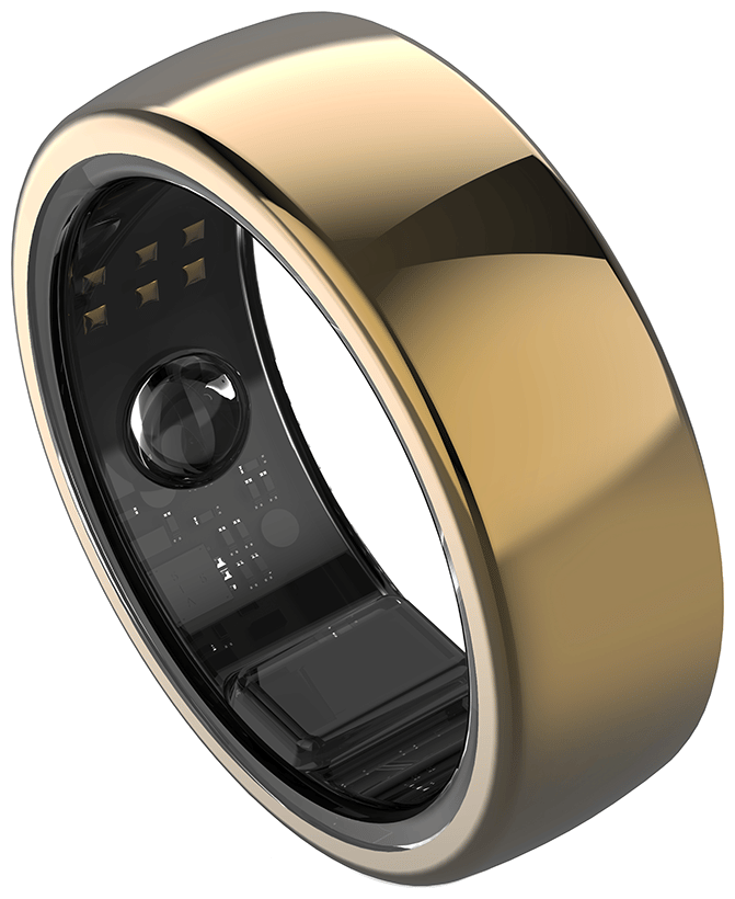 Aabo AI Smart Ring for Men & Women | Sleep & Stress Monitoring | Activity Tracking | Gold 10