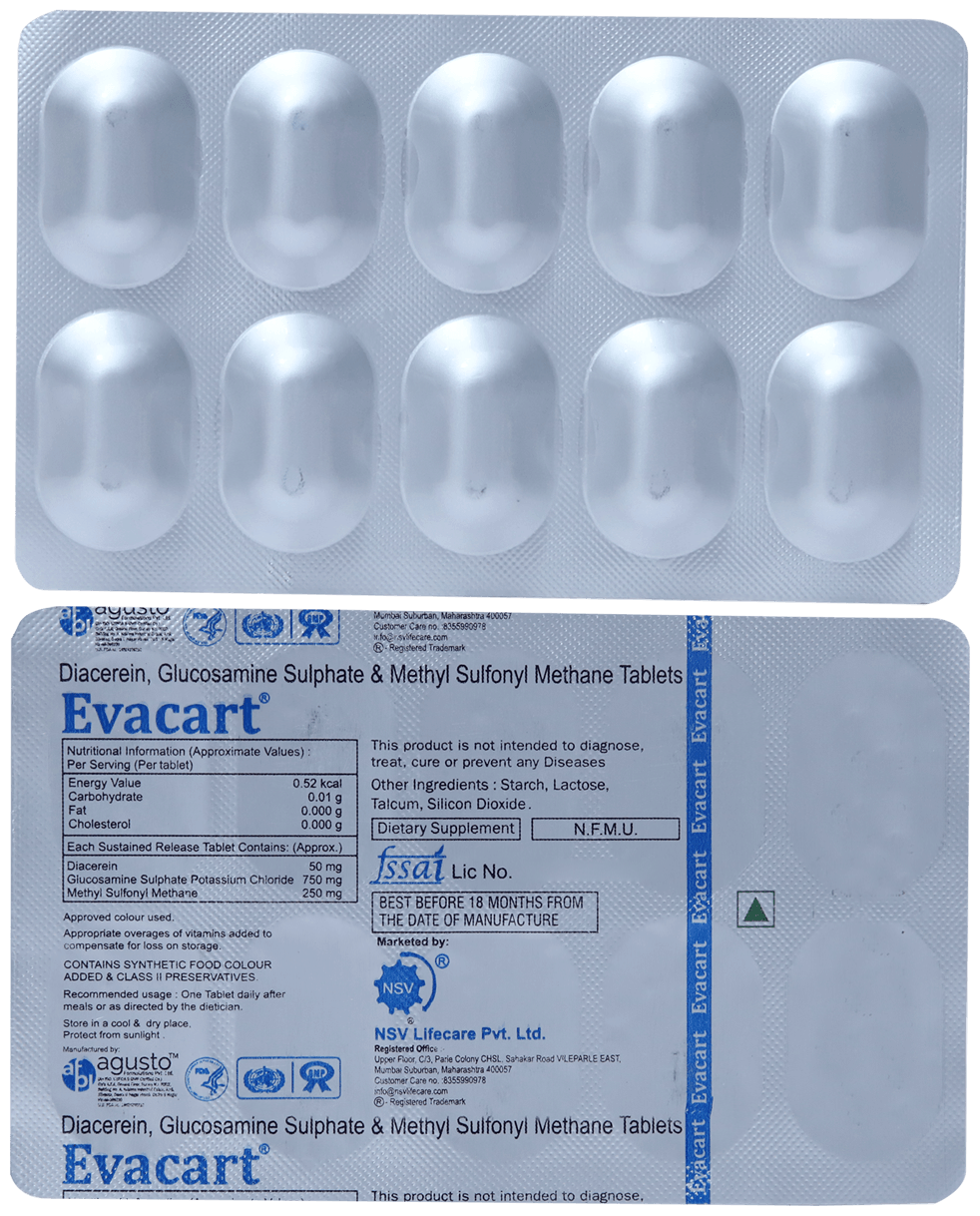 Evacart 50mg/750mg/250mg Tablet