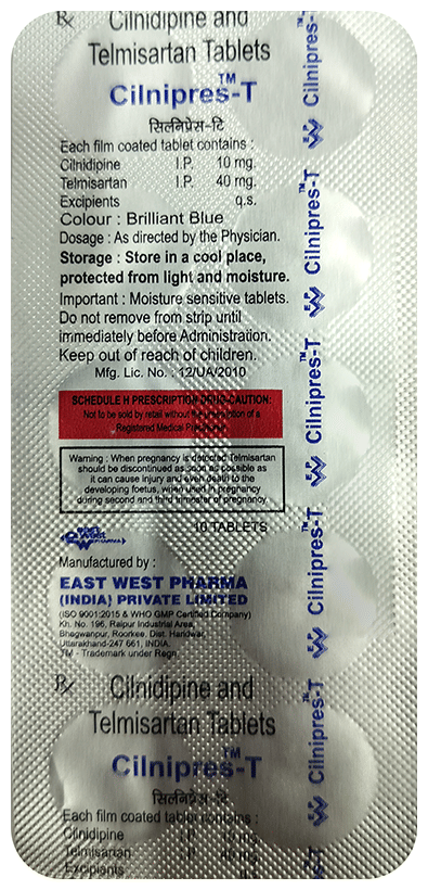 Cilnipres T 10mg/40mg Tablet