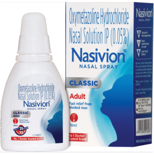 Nasivion Adult Nasal Spray | Unblocks nose fast (Acts in 25 sec) and provides upto 12hr relief