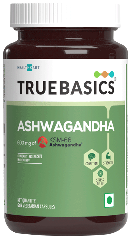 TrueBasics Ashwagandha | 600mg of KSM 66 Ashwagandha